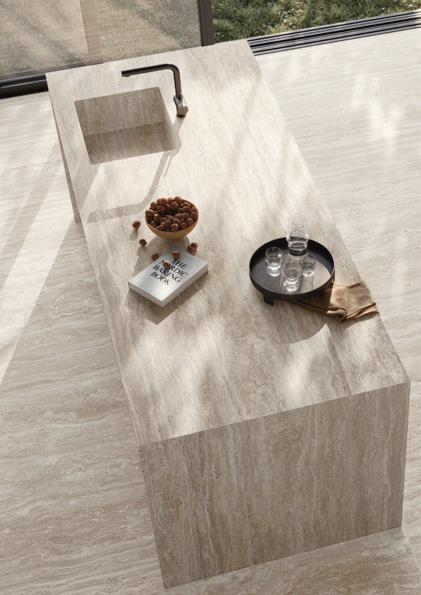 12mm Stone Travertino Rouge