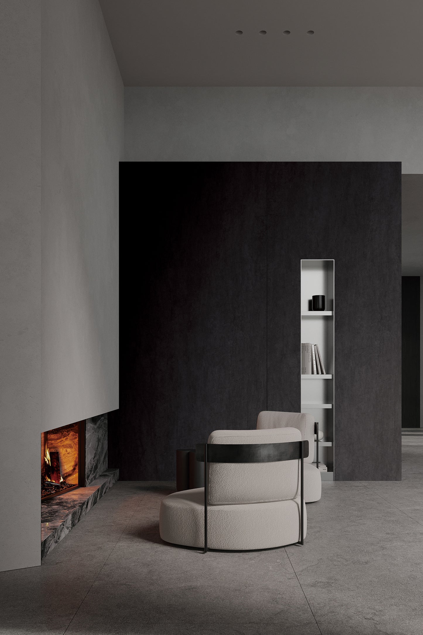 6mm Beton Rand Black